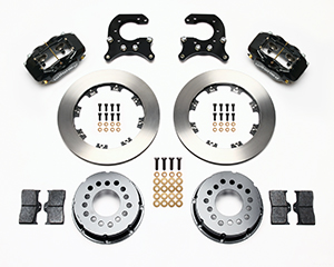 Wilwood Dynalite Pro Series Rear Brake Kit - Black - Plain Face Rotor - 12 Bolt